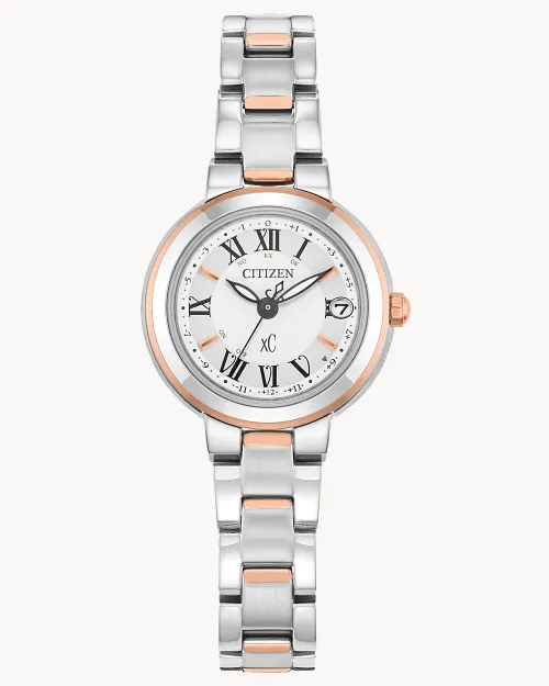 CITIZEN レディース 腕時計 xC エコドライブ ES9004-52A Citizen xC White Dial Stainless Steel Bracelet ES9004-52A